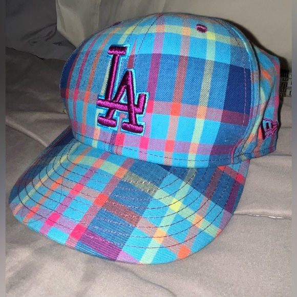 Los Angeles Dodgers Multicolor New Era 59FIFTY MLB Genuine Merchandise Hat 7 1/4 - Picture 2 of 7